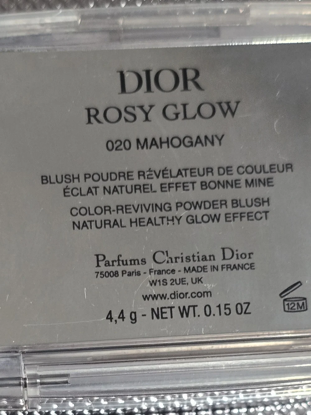 Dior Rosy Glow Matte Finish Powder Blush In 020 Mahogany NWOB